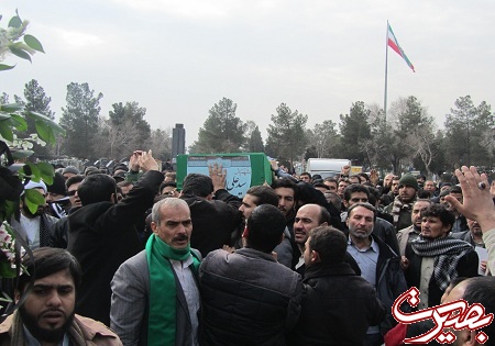 'گزارش تصویری از تشییع پیکر شهید مدافع حرم