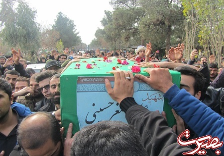 'گزارش تصویری از تشییع پیکر شهید مدافع حرم