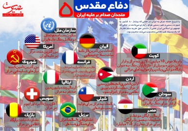 اینفوگرافیک/ دفاع مقدس5(متحدان صدام بر علیه ایران)