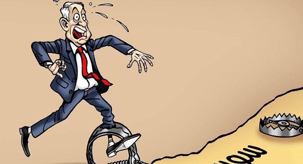 حمله تانکی ترامپ به مرکل+کاریکاتور