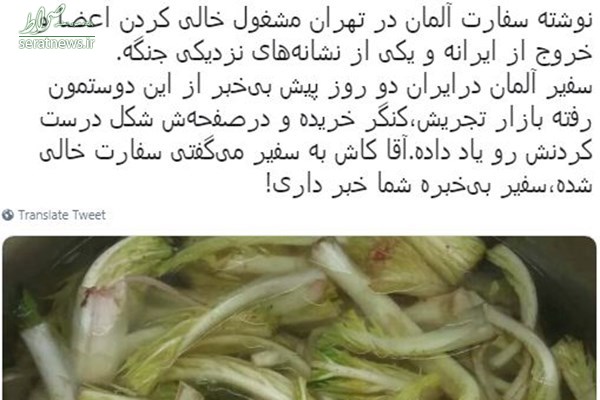 ماجرای خروج کارمندان سفارت آلمان در تهران