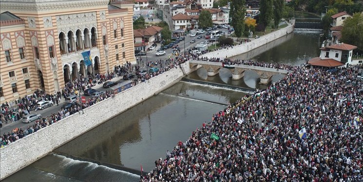 هزاران نفر در حمایت از فلسطین در بالکان غربی تظاهرات کردند هزاران نفر در حمایت از فلسطین در بالکان غربی تظاهرات کردند