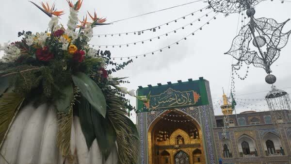 جشن گل و نور میلاد کریم اهل بیت در حرم عالم آل محمد(ص)