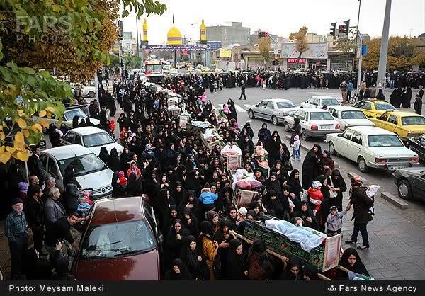 تشییع نمادین شهدای کربلا؛ آیین کهن بانوان قزوینی به یاد زنان بنی‌اسد