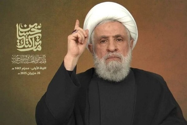 سخنرانی دبیرکل حزب الله در گردهمایی لبنانی‌ها برای حمایت از ایران