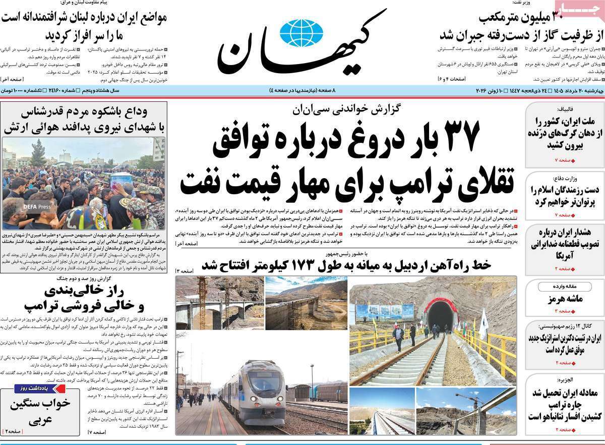 مروری بر یادداشت روزنامههای چهارشنبه ۲۰ خردادماه ۱۴۰۵ مروری بر یادداشت روزنامههای چهارشنبه ۲۰ خردادماه ۱۴۰۵