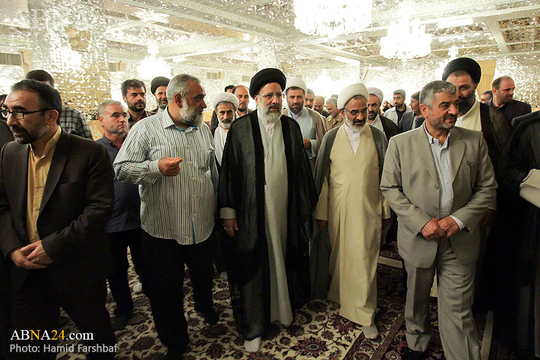 دیدار فرماندهان سپاه پاسداران انقلاب اسلامی با حجت الاسلام و المسلمین سید ابراهیم رئیسی تولیت آستان قدس رضوی 