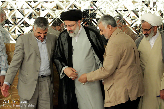 دیدار فرماندهان سپاه پاسداران انقلاب اسلامی با حجت الاسلام و المسلمین سید ابراهیم رئیسی تولیت آستان قدس رضوی 