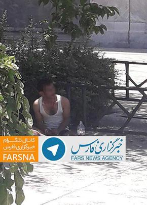 یکی از تروریست های تدستگیر شده در مرقد امام راحل
