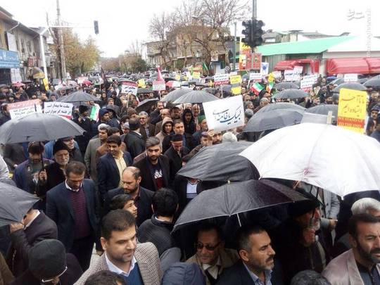راهپیمایی مردم گرگان علیه آشوبگران