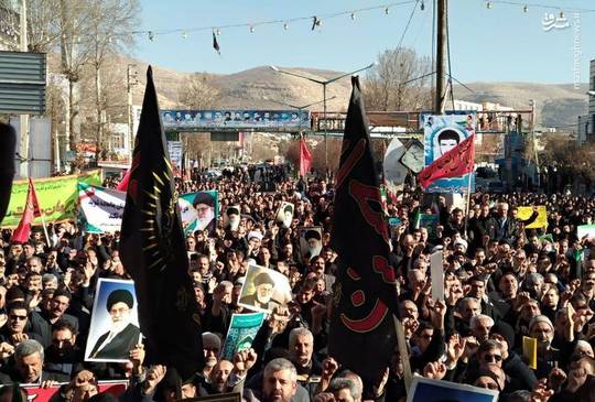 راهپیمایی مردم کرمانشاه علیه آشوبگران