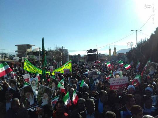 راهپیمایی مردم دورود علیه آشوبگران