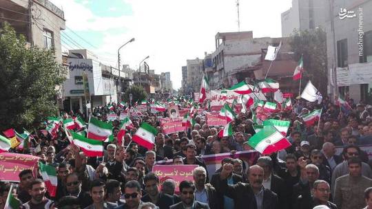 راهپیمایی مردم آبادان علیه آشوبگران