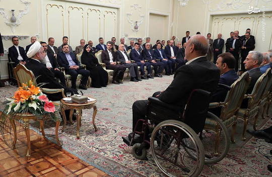 دیدار عیدانه روحانی با هیات دولت
