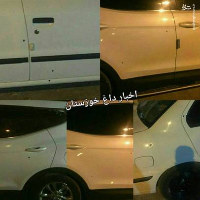 تیراندازی افراد ناشناس به خودروی نماینده شادگان
افراد ناشناس در شادگان به سمت خودروی پارک شده ناصری‌نژاد نماینده مردم این شهرستان در مجلس شورای اسلامی تیراندازی کرده و از محل متواری شدند.
این حادثه تلفات جانی نداشته است و تنها خودروی نماینده شادگان و سه خودروی دیگر مورد اصابت چند گلوله‌ قرار گرفته‌اند.

