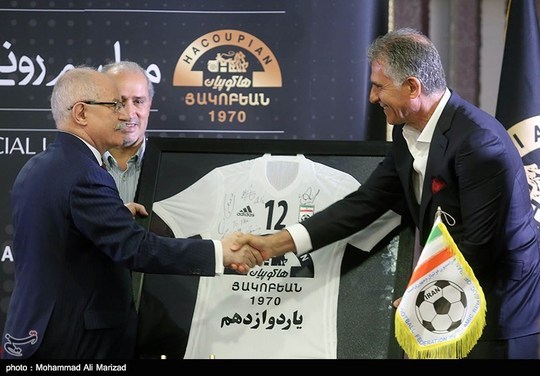 مراسم رونمایی از لباس رسمی تیم فوتبال در جام جهانی
