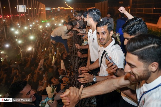 کاروان تیم ملی فوتبال ایران بعد از حضور تحسین‌برانگیز در جام جهانی 2018 روسیه، بامدادچهارشنبه ۶ تیر ۱۳۹۷ در میان استقبال پرشور مردم و از طریق فرودگاه بین المللی امام خمینی (ره) به کشور بازگشت.