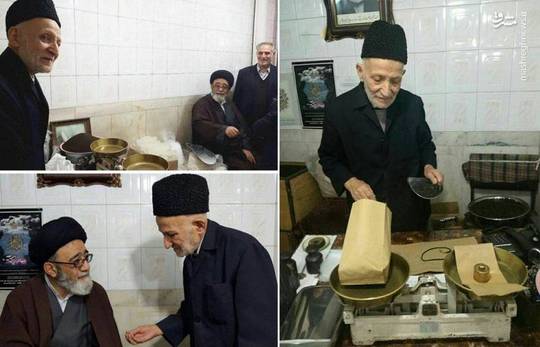 انتشار تصویری از این پیرمرد با انصافِ تبریزی در وزن کردن پاکت خالی چای مورد توجه حجت الاسلام آل هاشم امام جمعه شهر تبریز قرار گرفت که با حضور در مغازه او، از وی قدردانی کرد.
