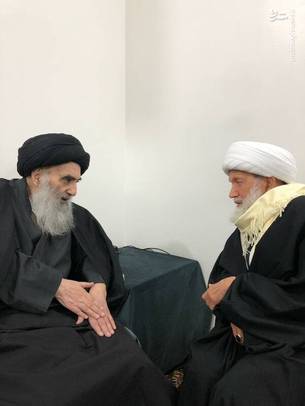   دیدار شیخ عیسی قاسم عالم مجاهد بحرینی با آیت الله سیستانی
