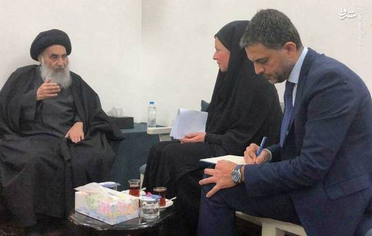  دیدار نماینده سازمان ملل با آیت‌الله سیستانی
