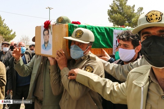 تشییع دو شهید محیط‌بان زنجانی