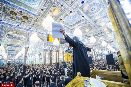 مراسم عزاداری سالروز تخریب قبور ائمه بقیع در حرم امام حسین (علیه السلام)