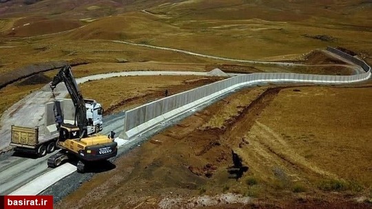 تصویری از حصار ترکیه در مرز با ایران