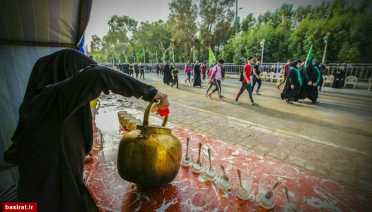 مسیر پیاده روی زائران حسینی از بصره به کربلای معلی