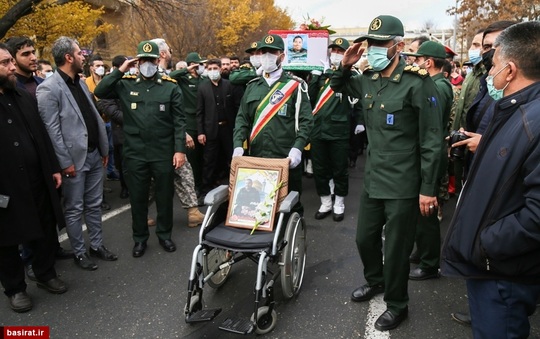 تشییع پیکر جانباز مدافع حرم «صمد فاتح نژاد» در گلزار شهدای «وادی رحمت» تبریز