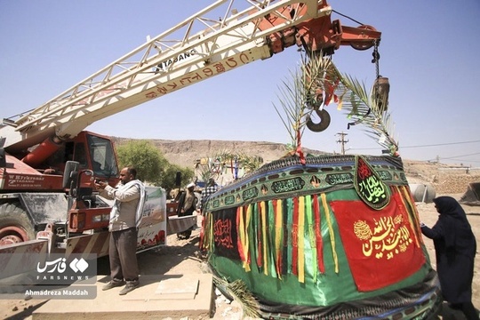 جابجایی مزار شهید جواد رضایی از روستای گودگاه کازرون فارس