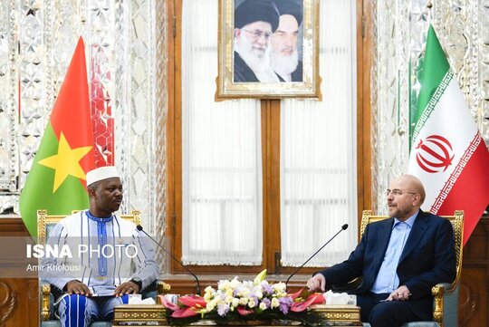 دیدار عثمان بوکوما رئیس مجلس بورکینافاسو با محمدباقر قالیباف