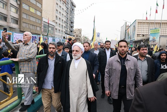 حضور رئیس قوه قضاییه در راهپیمایی روز قدس