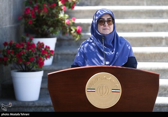 فاطمه مهاجرانی، سخنگوی دولت در حاشیه جلسه هیات دولت - ۲۷ فروردین
