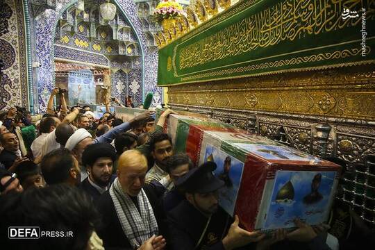 آیین بزرگداشت سومین روز خاکسپاری هشت شهید پدافند هوایی و هوافضا و نیز وداع با پیکرهای مطهر جمعی از پاسداران شهید در قم برگزار شد.