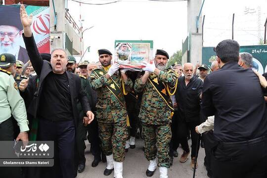تشییع پیکر شهید مرتضی خزایی پول در نوشهر