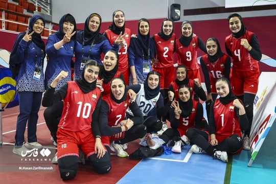 پیروزی دختران والیبالیست مقابل چین‌تایپه