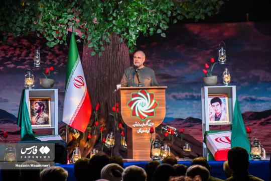 حضور محمدباقر قالیباف در دومین روز از کنگره ۳ هزار شهید خراسان‌شمالی