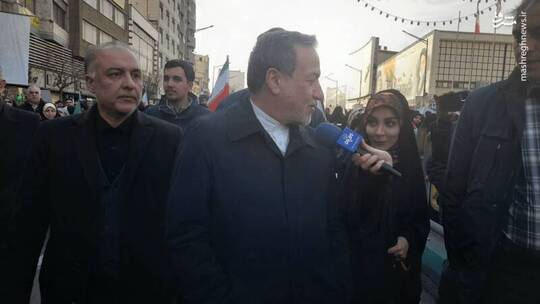حضور سید عباس عراقچی وزیر امور خارجه در راهپیمایی ضد تروریستی تهران