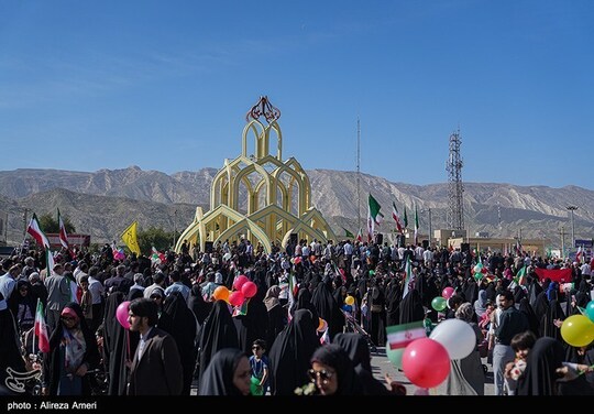 راهپیمایی 22 بهمن در لامرد - فارس