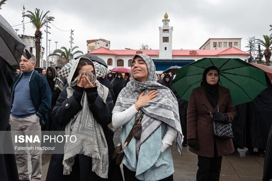 تجمع سوگواران رهبر شهید انقلاب در رشت