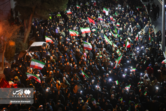 تجمع سوگواری و انتقام جویی شهادت حضرت آیت‌الله العظمی خامنه‌ای رهبر معظم انقلاب اسلامی از میدان سپاه تا فلکه چهارم گوهردشت برگزار شد .