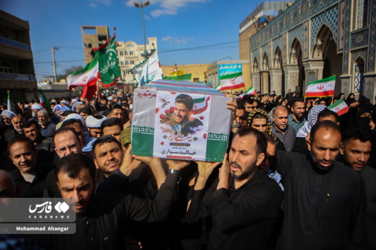 مراسم تشییع سردار شهید خالد سواری در اهواز