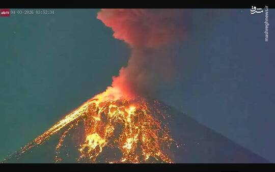 فوران یک آتش‌فشان در گواتمالا
