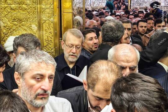 آخرین تشرف شهید لاریجانی در حرم علی ابن موسی الرضا(ع)