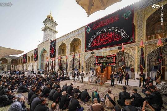 عزاداری روز شهادت امام محمد باقر(ع) در حرم علوی