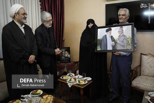 حضور حدادعادل منزل سردار شهید محمد شیرازی