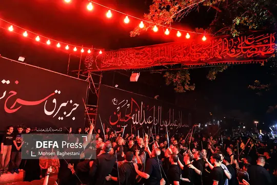 عزاداری شب ششم محرم - هیئت شاه حسین گویان