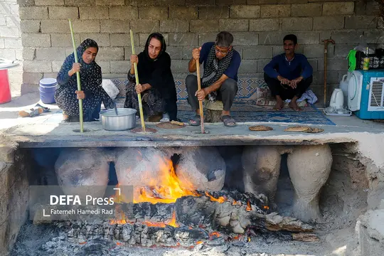 آیین سنتی پخت حلیم در «جُم» - هرمزگان