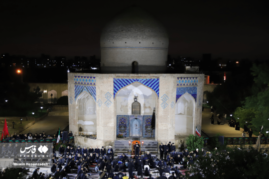 عزاداری شب تاسوعای حسینی در بقعه شیخ کلخوران اردبیل