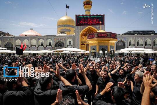 مراسم عزاداری تاسوعای حسینی در حرم رضوی